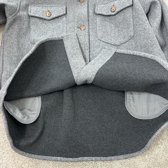 Love Tree Shacket Sz L Gray Pockets Cozy Fall Winter - Picture 3 of 8